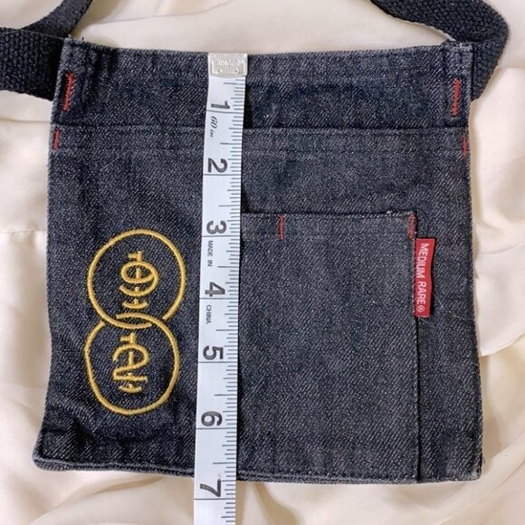 5/$25 Vintage Medium Rare Jean Pocket Cross Body Belt Bag - Picture 7 of 7